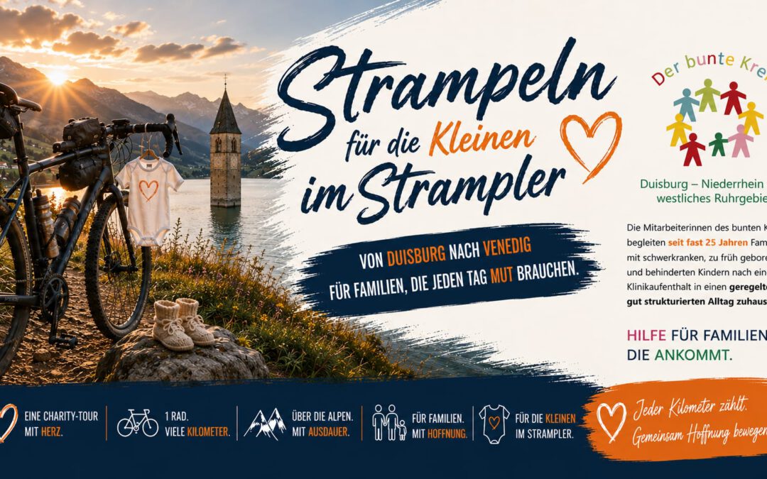 Rainer Esperschidt radelt für den Bunten Kreis von Duisburg nach Venedig.